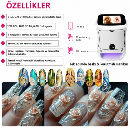 Özel Fotoğraf Baskılı Tırnak Yazıcı Makinesi