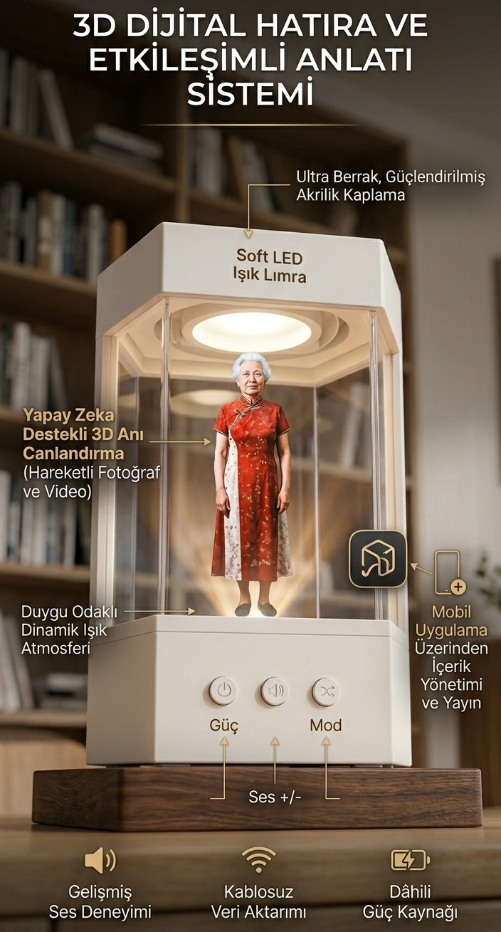 3D Holografik Fotoğraf Çerçevesi