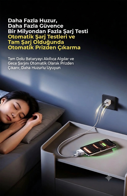 Akıllı Şarj Kesici Type-C Adaptör
