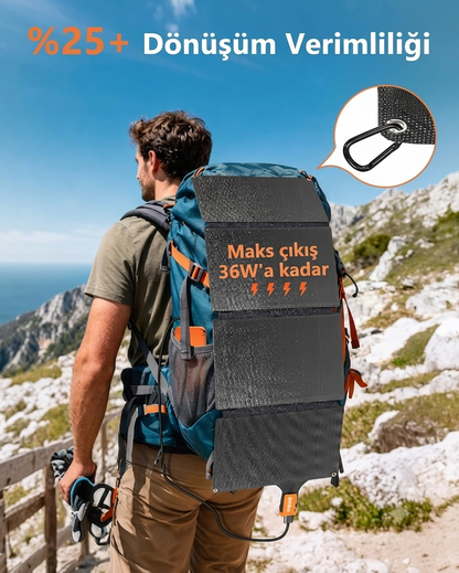 40W  Katlanabilir Güneş Paneli Şarj Cihazı