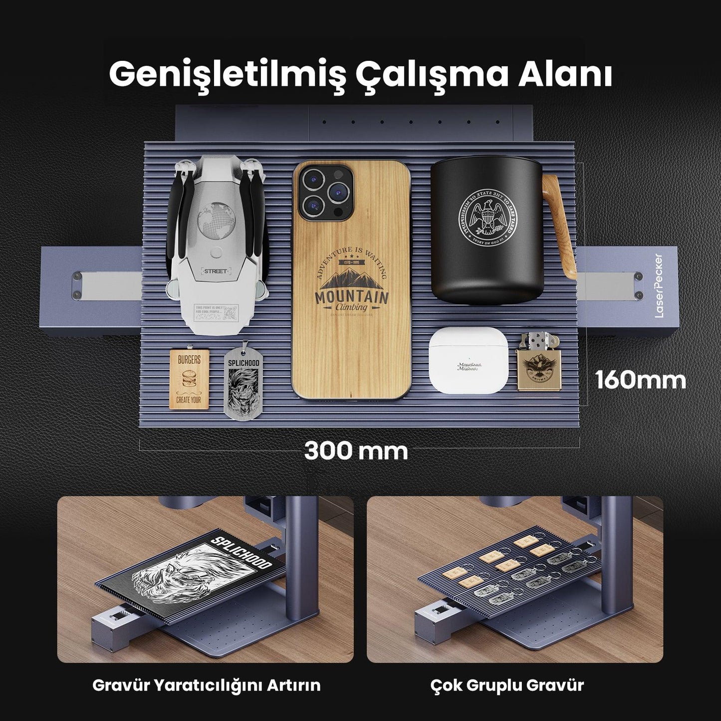 LaserPecker LP4 Basic – Lazer Gravür Kazıyıcı