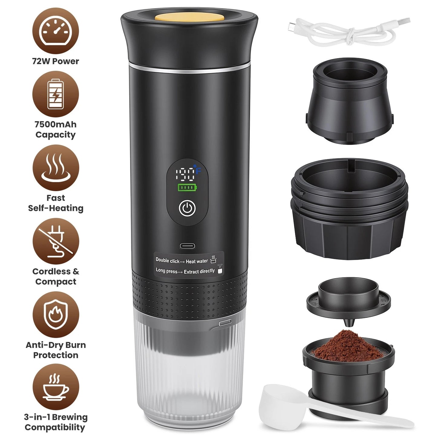 Kablosuz Taşınabilir Espresso Makinesi